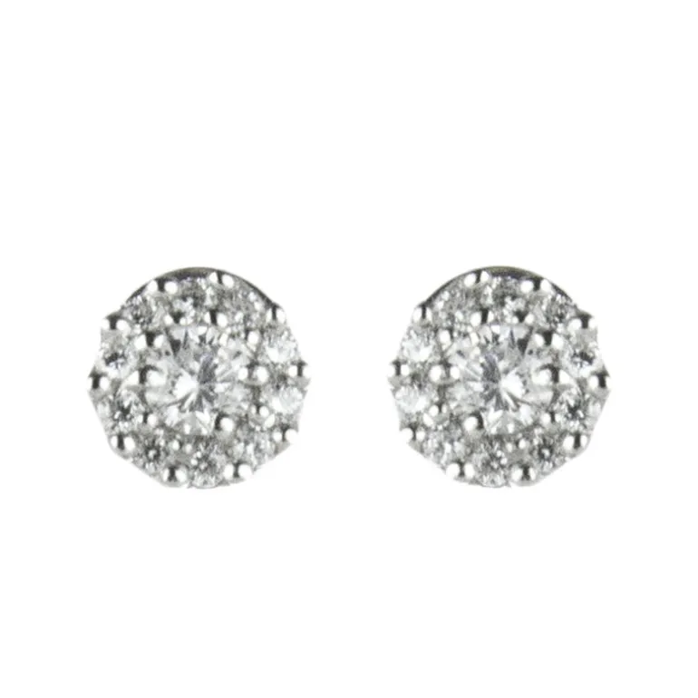 Piccoli orecchini con zirconi Pearl - Bianco
