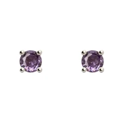 Piccoli orecchini punto luce Kristall - Viola