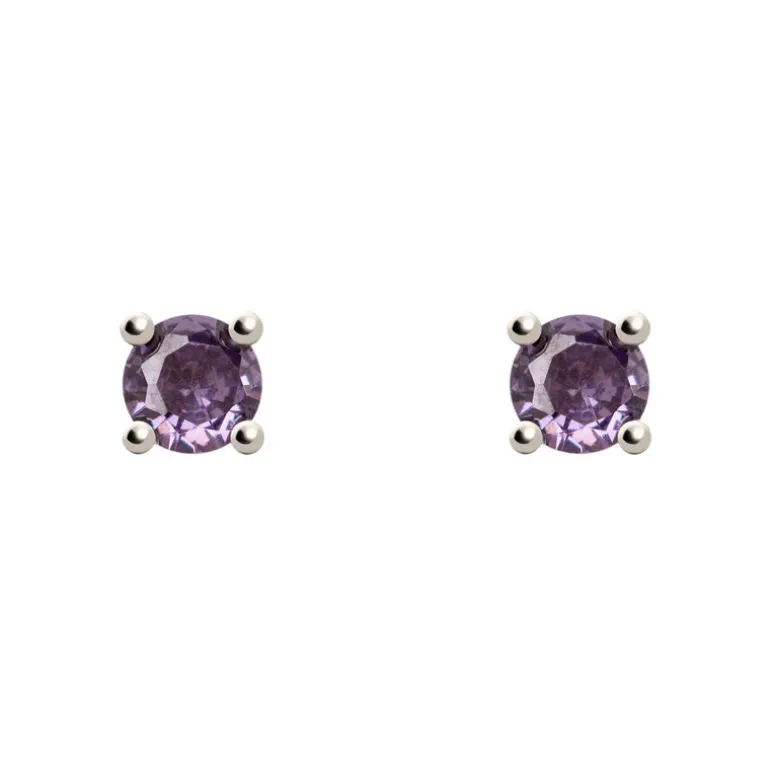 Piccoli orecchini punto luce Kristall - Viola