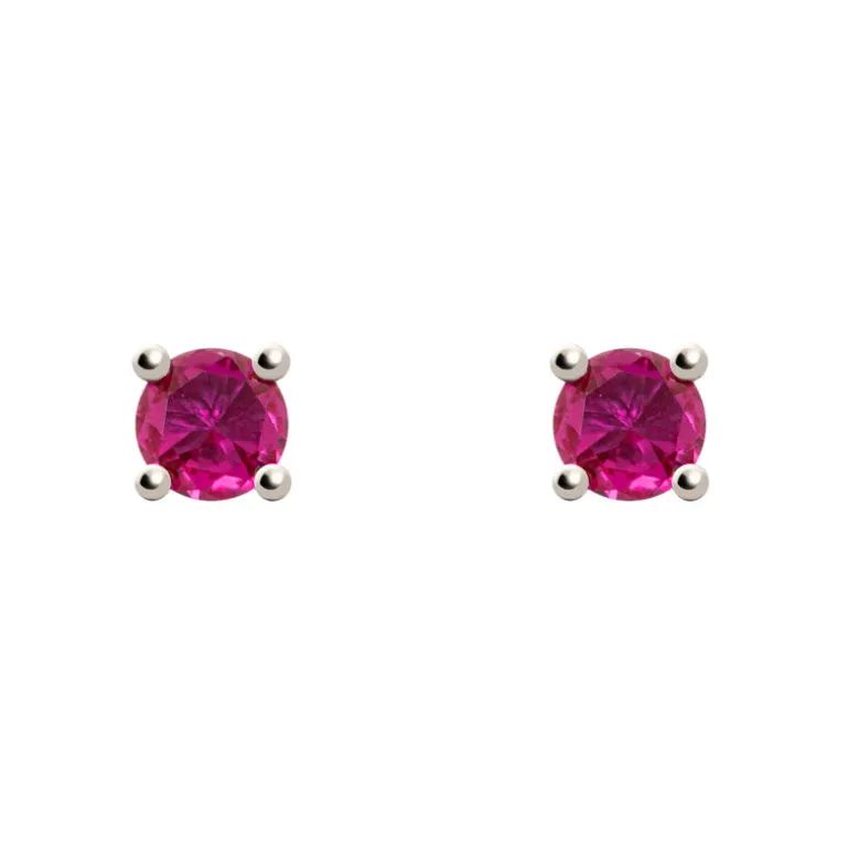 Piccoli orecchini punto luce Kristall - Fucsia